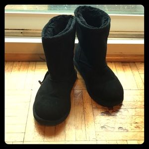 Black Faux Suede Boots size 12 toddler